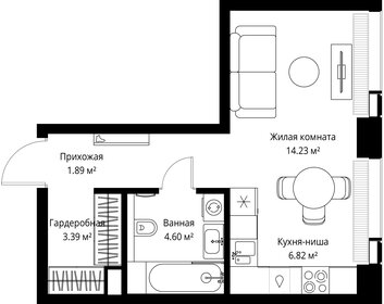 Квартира 30,9 м², студия - изображение 2