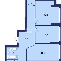Квартира 71 м², 3-комнатная - изображение 2