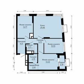 Квартира 80,4 м², 3-комнатная - изображение 1