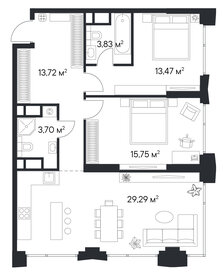 Квартира 79,8 м², 2-комнатная - изображение 1