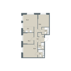 Квартира 83,2 м², 4-комнатная - изображение 4