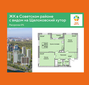 Квартира 71,6 м², 2-комнатная - изображение 1