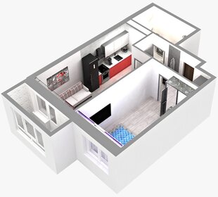 Квартира 46,7 м², 1-комнатная - изображение 1