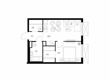 Квартира 37,9 м², 1-комнатная - изображение 1