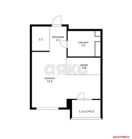 Квартира 23,4 м², студия - изображение 1