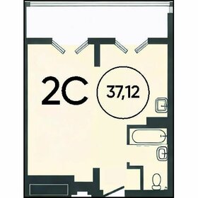 Квартира 37,1 м², 2-комнатная - изображение 1