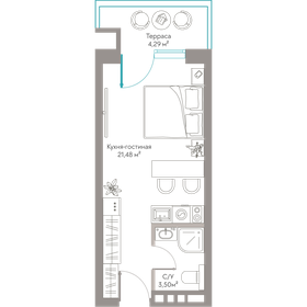 Квартира 29,3 м², студия - изображение 1