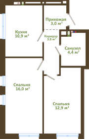Квартира 51 м², 2-комнатная - изображение 2