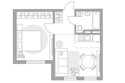 Квартира 35,1 м², 2-комнатная - изображение 1