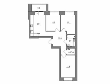 Квартира 65,5 м², 3-комнатная - изображение 2