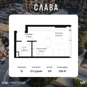 Квартира 28,8 м², студия - изображение 1