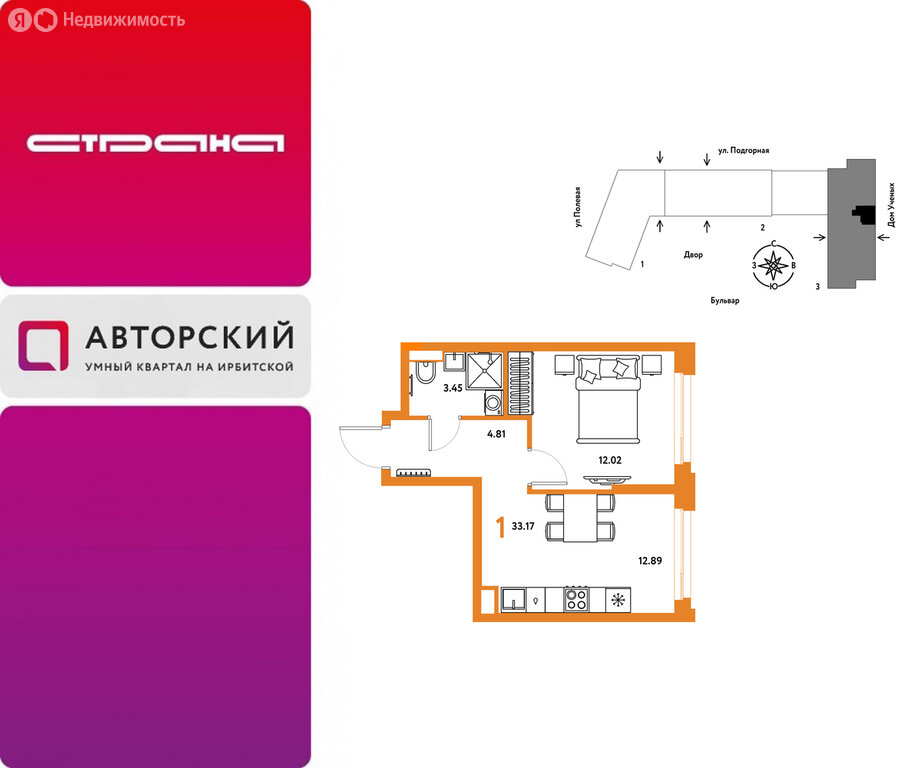 Варианты планировок ЖК «Авторский» - планировка 7