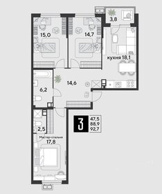 Квартира 80 м², 3-комнатная - изображение 1