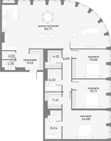 Квартира 198,6 м², 4-комнатные - изображение 1