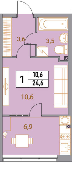 19 м², квартира-студия 1 900 000 ₽ - изображение 62