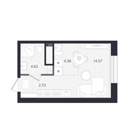 Квартира 26,3 м², студия - изображение 1