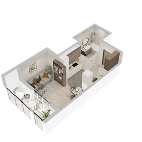 Квартира 31,1 м², студия - изображение 1