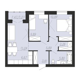 Квартира 57,7 м², 2-комнатная - изображение 2