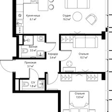 Квартира 59,4 м², 2-комнатная - изображение 3