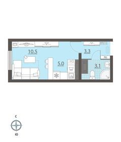 Квартира 21,9 м², студия - изображение 2