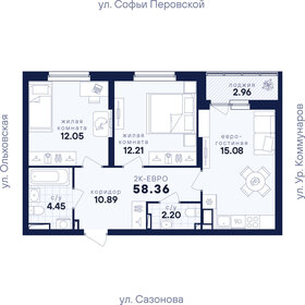 Квартира 58,4 м², 2-комнатная - изображение 2
