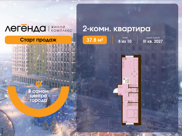 Квартира 37,8 м², 2-комнатная - изображение 1