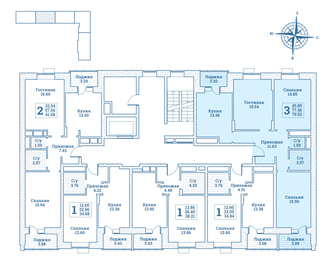 Квартира 79,5 м², 3-комнатная - изображение 2