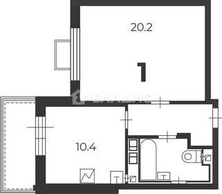 Квартира 39,7 м², 1-комнатная - изображение 1