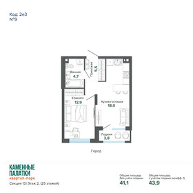 Квартира 43,9 м², 1-комнатная - изображение 1