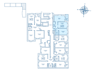 Квартира 62,9 м², 2-комнатная - изображение 2