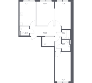 Квартира 78,3 м², 3-комнатная - изображение 1