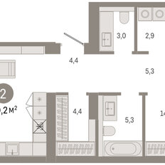 Квартира 80,2 м², 2-комнатная - изображение 3