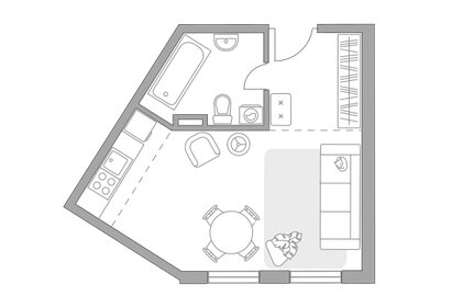 Квартира 28,1 м², студия - изображение 1