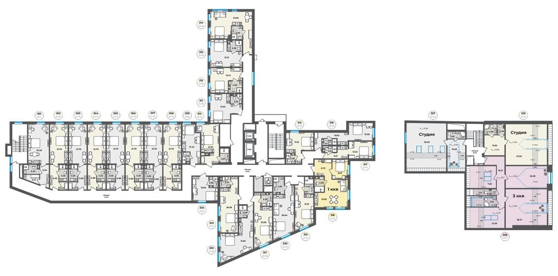 84,2 м², 2-комнатная квартира 23 000 000 ₽ - изображение 139