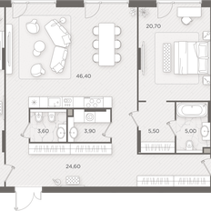 Квартира 193,5 м², 3-комнатная - изображение 2