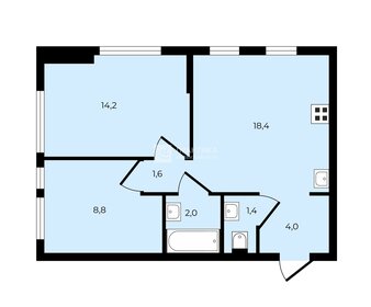 Квартира 51,7 м², 2-комнатная - изображение 1
