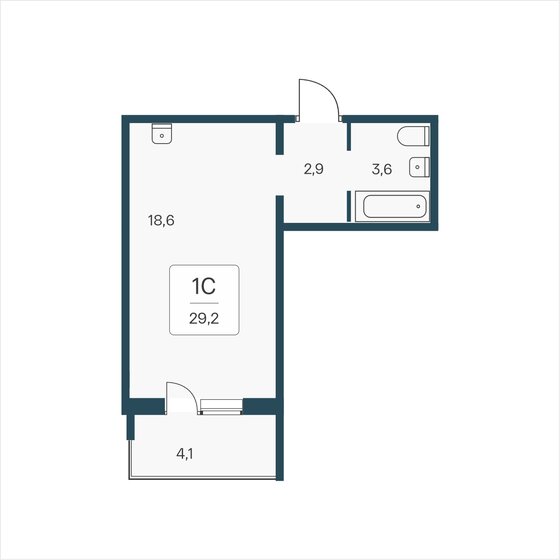 29,2 м², квартира-студия 4 550 000 ₽ - изображение 27