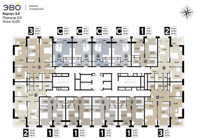 Квартира 92,7 м², 3-комнатная - изображение 2