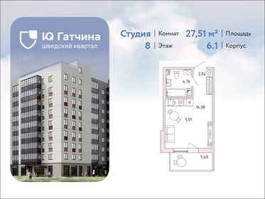 Квартира 27,5 м², студия - изображение 1