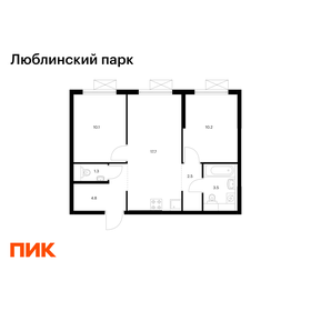Квартира 50,1 м², 2-комнатная - изображение 1