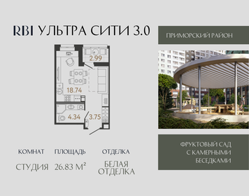 Квартира 26,8 м², студия - изображение 1