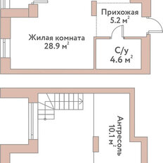 Квартира 48 м², 1-комнатная - изображение 2