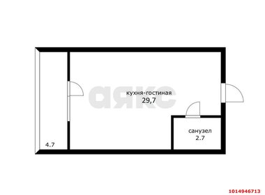 Квартира 34,4 м², студия - изображение 5