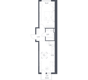 Квартира 45,1 м², 1-комнатная - изображение 1