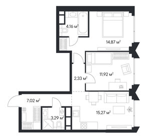 Квартира 58,8 м², 2-комнатная - изображение 1