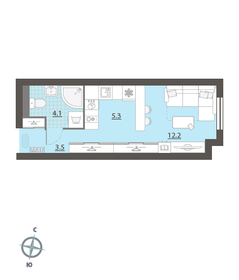 Квартира 25,2 м², студия - изображение 2