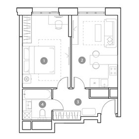Квартира 39,2 м², 1-комнатная - изображение 2