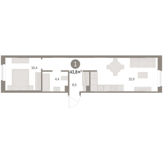 25,2 м², квартира-студия 5 866 921 ₽ - изображение 42