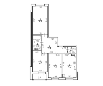 Квартира 82,7 м², 3-комнатная - изображение 1