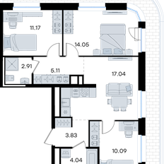 Квартира 74 м², 3-комнатная - изображение 3